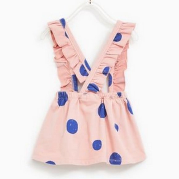 zara pink polka dot skirt